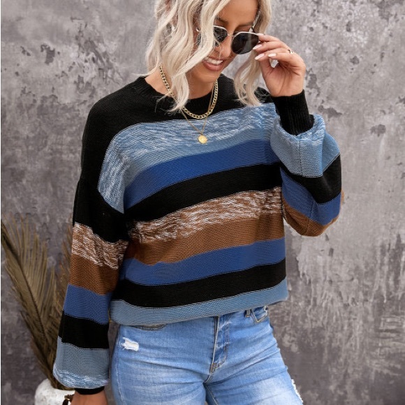 LAST! Stay There Multi Stripe Sweater - Picture 3 of 6